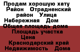 Продам хорошую хату › Район ­ Отрадненский район › Улица ­ Набережная › Дом ­ 81 › Общая площадь дома ­ 32 › Площадь участка ­ 60 › Цена ­ 600 000 - Краснодарский край Недвижимость » Дома, коттеджи, дачи продажа   